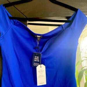 Express deep blue body suit